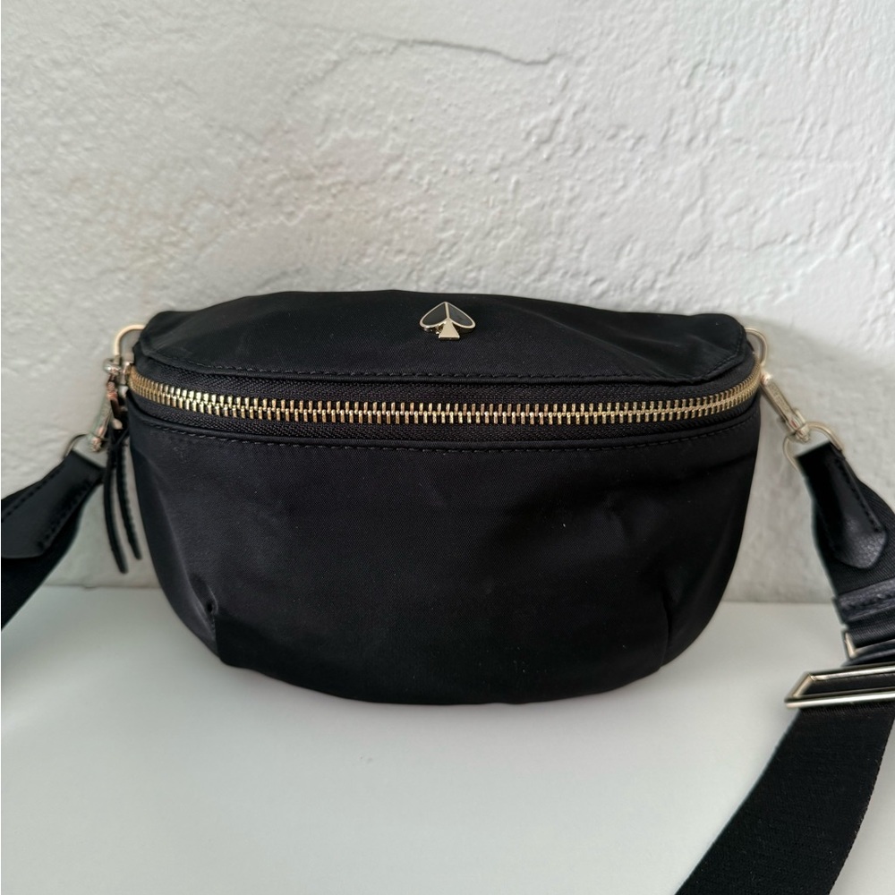 Kate Spade Taylor Medium Black Crossbody Bag Nylon Belt Bag Fanny Pack